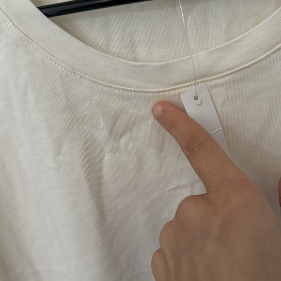 Madewell Cream Side Cinched Muscle Tank Tee Plus Size 1X - Picture 7 of 8